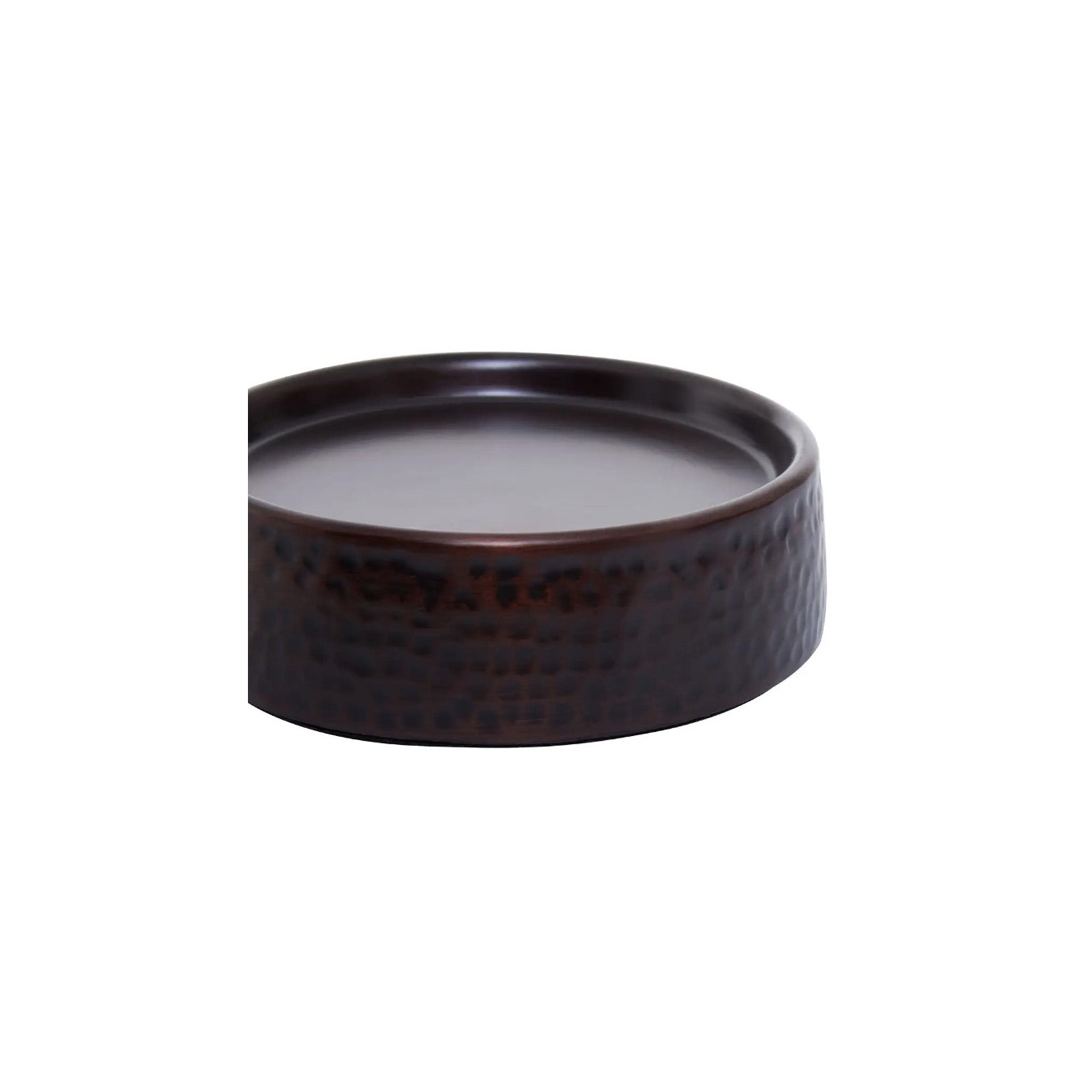 Hammered Pattern Dark Bronze Soap Dish